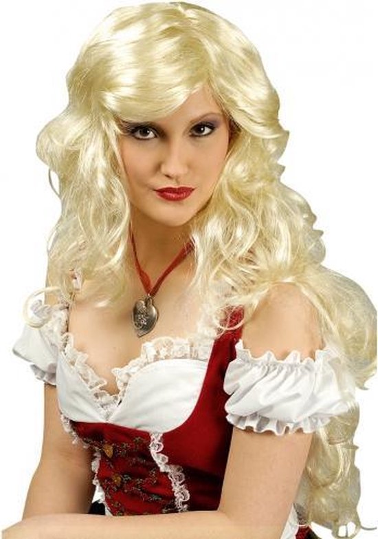 Blonde Verkleed Pruik Met Grove Krullen Voor Dames Verkleedaccessoires Porno Blonde