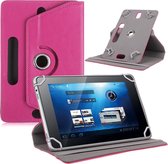 7 inch tablet hoes 360 graden draaibaar pink universeel