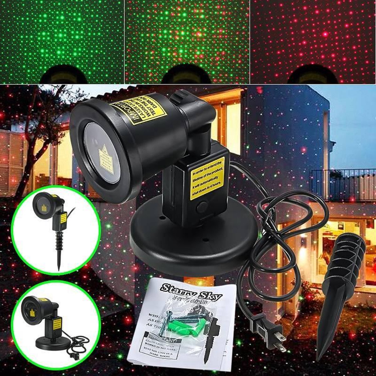 Laser Light Kerst Laser Projector Timer