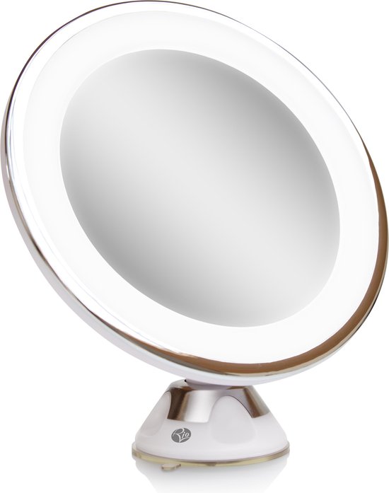 hoffelijkheid voor Politiek Rio MMSU - Make up spiegel met verlichting en zuignap - 360° verstelbaar -  5x vergroot | bol.com