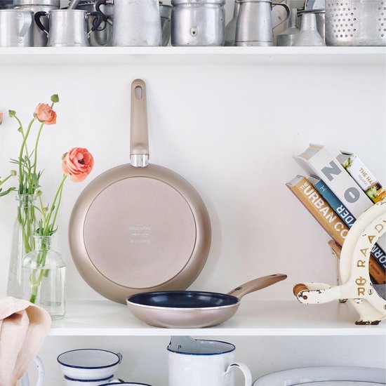 GreenPan Cambridge Koekenpan 20cm – PFAS-vrije antikleeflaag – Koekenpan inductie – Keramische koekenpan - Ovenbestendig tot 160°C - Koudgrepen - Brons