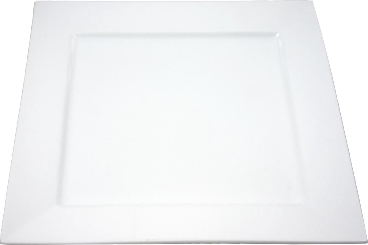 zelf als dienblad Cosy & Trendy Napoli White Plat Bord - Vierkant - 30 cm x 30 cm - Set-3 |  bol.com