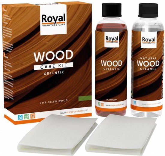 Oranje Greenfix Wood Care Kit + Cleaner 2x250ml - royal furniture care