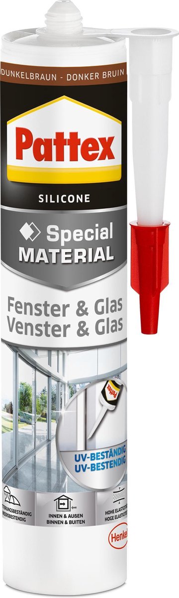 Pattex Venster & Glas Silicone bruin 300 ml | bol.com