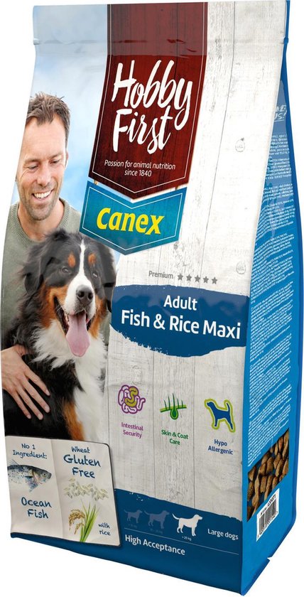 Hobby First Canex Adult Vis - Rijst Maxi 12 kg