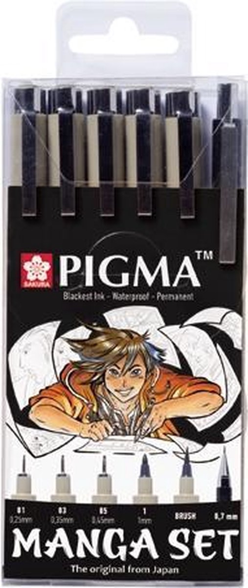 Sakura Manga pakket 6 Pigma Micron