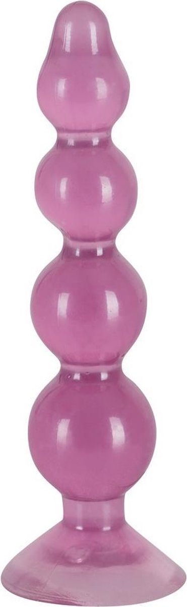 You2Toys – Kunststof Anal Beads met 4 Verdikte Kralen voor Anaal Plezier met Zuignap - Paars