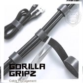 Gorilla Gripz | Klittenband kabelbinder 5 m rol Zwart Kabel Management  Cable Tie