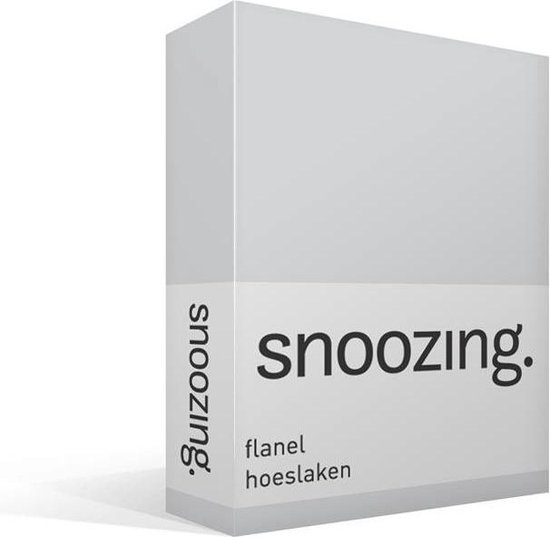 platform Hymne liberaal Snoozing - Flanel - Hoeslaken - Lits-jumeaux - 180x220 cm - Grijs | bol.com