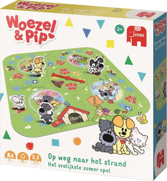 Thumbnail van een extra afbeelding van het spel Woezel & Pip Op Weg Naar Het Strand Gelukspel Peuterspeelzaal