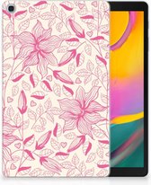 Samsung Tab A 10.1 (2019) Siliconen Backcover Pink Flowers