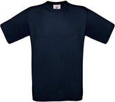 B&C Exact 150 Heren T-shirt Navy Maat M (onbedrukt - 5 stuks)