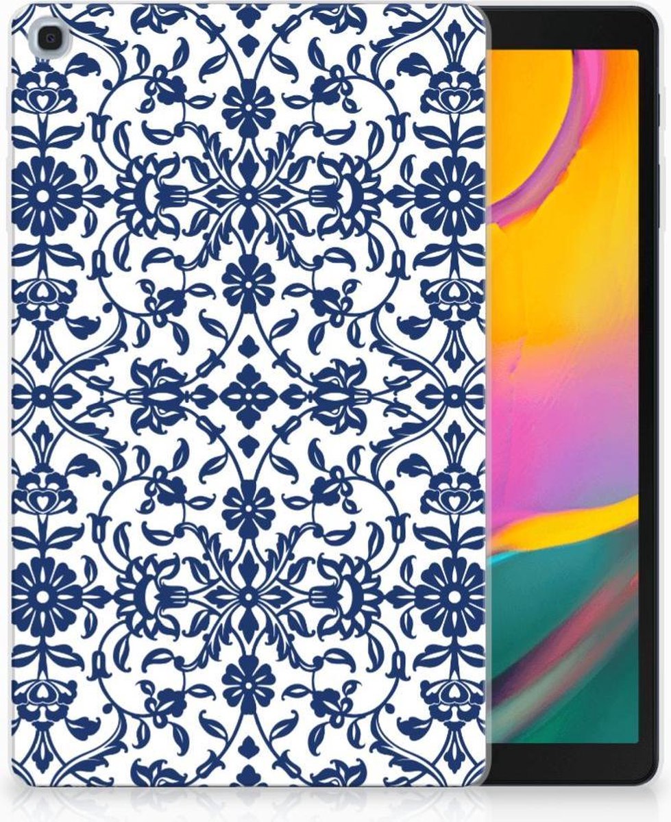 Samsung Galaxy Tab A 10.1 (2019) Siliconen Hoesje Flower Blue