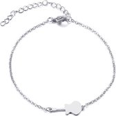 RVS gitaar armband 17 - 20 cm | bff