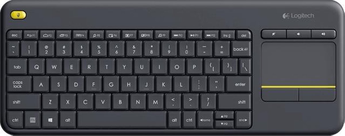 LOGITECH - toetsenbord - Model: K400, Plus Touch - draadloos - QWERTY - zwart
