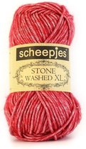 Scheepjes Stone washed XL Red Jasper 847. PAK MET 7 BOLLEN a 50 GRAM. KL.NUM. 14617.