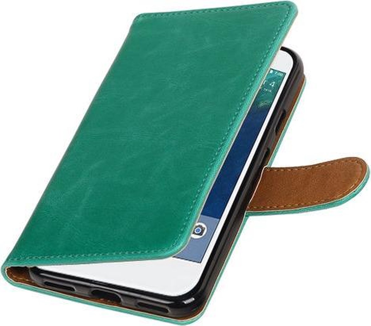Groen Pull-Up PU booktype wallet cover hoesje voor Google Pixel