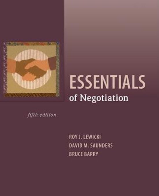 Essentials Of Negotiation - cover