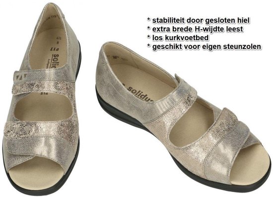schroef Lengtegraad opening Solidus -Dames - goud - sandalen - maat 36.5 | bol.com