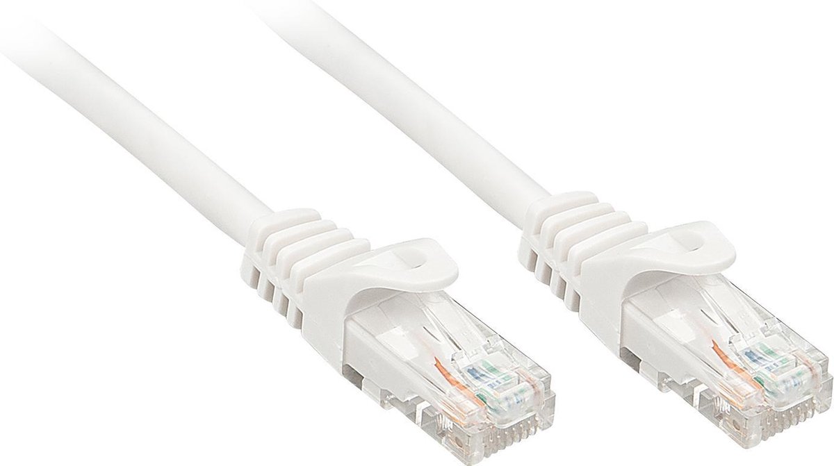LINDY 48205 RJ45 Netwerkkabel, patchkabel CAT 6 U/UTP 5.00 m Wit 1 stuk(s)