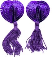 Pinch - Burlesque Shining Heart Purple - Tepelkwastjes - Hart - Paars -tepelkwast