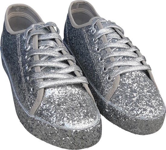 Glitter sneaker - Dames - Zilver - Maat 37 - Eras tour
