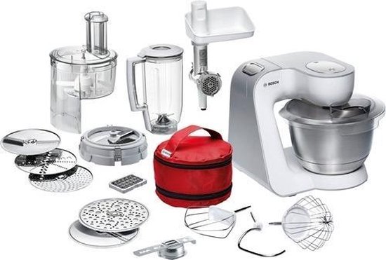 Bosch MUM54270DE, 3,9 l, Zilver, Wit, 1,1 m, Ingeschakeld, 3 schijven, 220 - 240 V