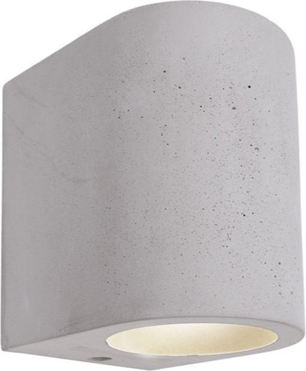 Kapego Surface mounted wall lamp, Giulia II, bulb(s) not included, constant voltage, 220-240V AC/50-60Hz, number of bases: 1, G9, 1x max. 25,00 W, concrete, gray, paintable, IP20