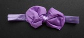 Haarbandje hoofdband baby meisje peuter kleuter kind met strik van stof (ca. 9,5 x 5cm) lila paars - gratis verzending