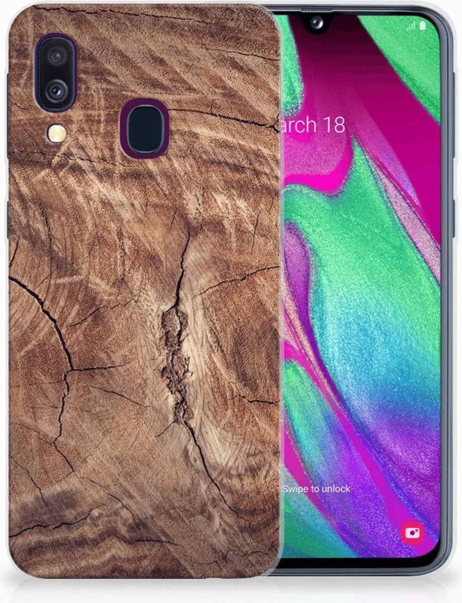 TPU Hoesje voor Samsung Galaxy A40 Bumper Hoesje Tree Trunk