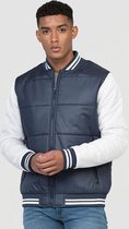 Varsity puffer jacket, Kleur New French Navy/ White, Maat XXL