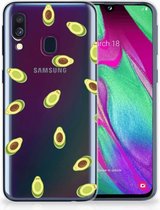 Geschikt voor Samsung Galaxy A40 TPU Siliconen Hoesje Avocado