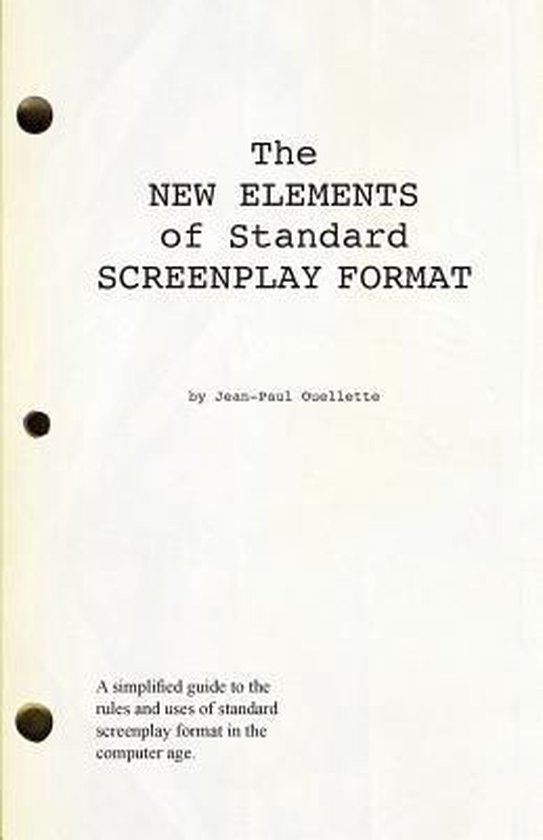 The New Elements of Standard Screenplay Format - cover