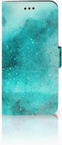 Huawei P10 Lite Bookcase Hoesje Painting Blue