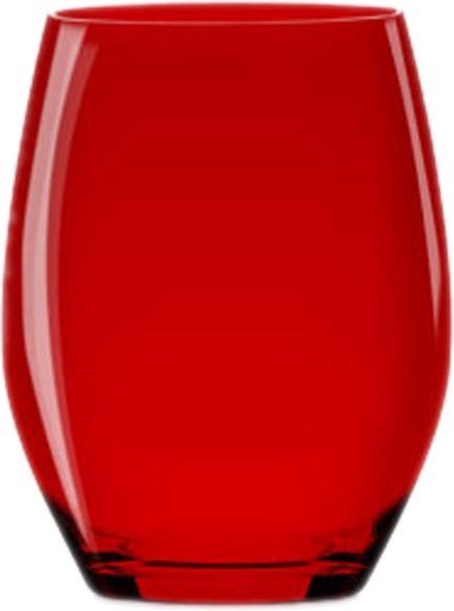 Italesse Longdrink & waterglas Vertical Party Color Pro rood
