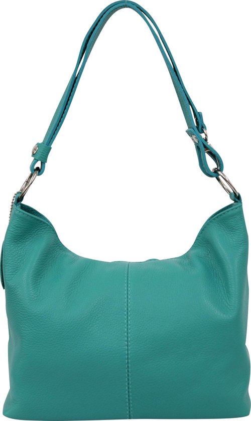 AMBRA Moda GL005 - Italiaanse leren handtas, schoudertas, hobo tas voor