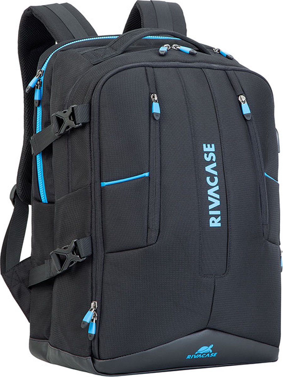 Rivacase 7860 Borneo - Eco Laptoptas 17.3 inch - Gaming Rugzak 30L - Waterbestendig - USB - Zwart