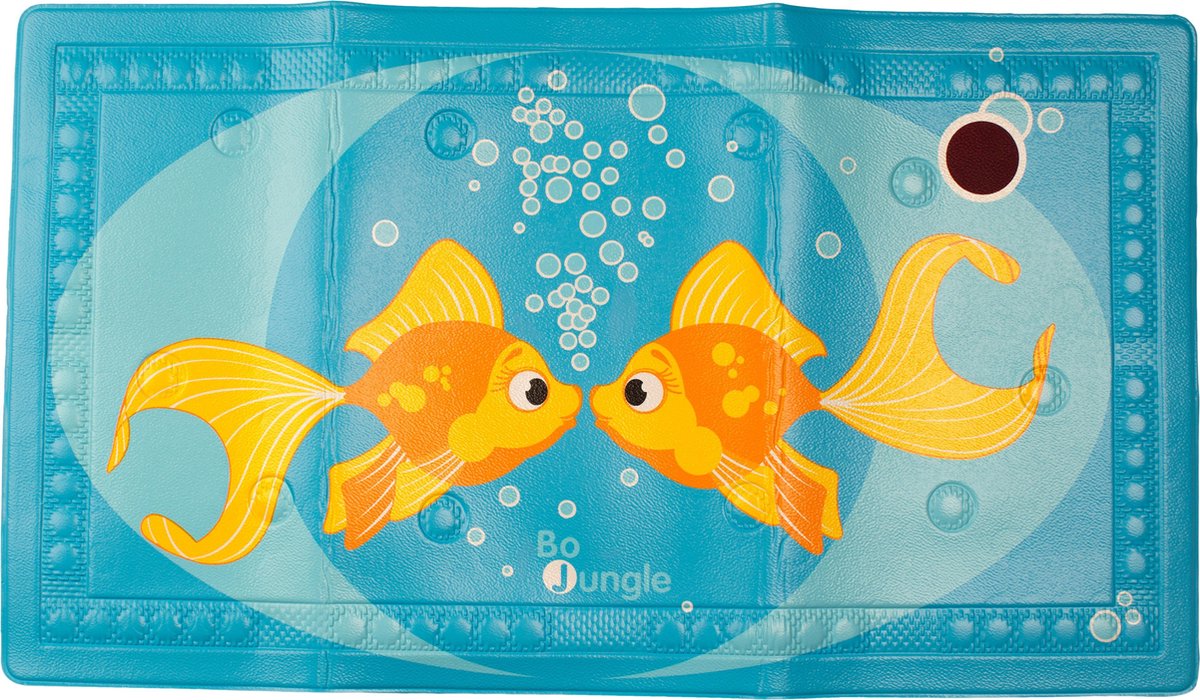 B-Bathmat with temperature Lovely Fishes - Badmat met temperatuurindicator - antislip - Douchemat - Kinderen