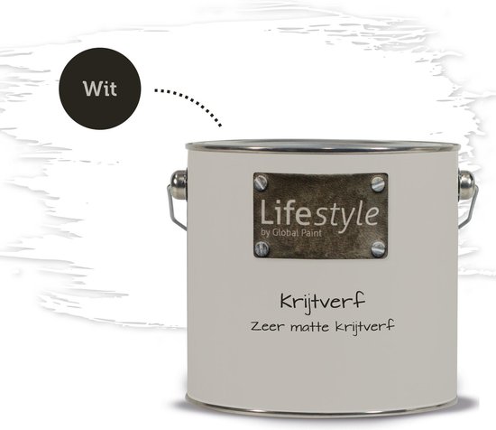 Lifestyle Krijtverf - Wit - 2.5 liter | bol.com