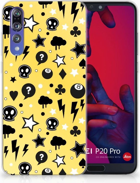 Coque pour Huawei P20 Pro Bumper Housse Etui Punk Yellow