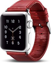 ICarer Leren bandje - Apple Watch Series 1/2/3 (42mm) - Rood