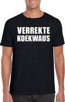 Verrekte Koekwaus Brabantse spreuk heren shirt zwart - Heren feest t-shirts L