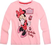 Minnie Mouse Meisjesshirt - Lichtroze - Maat 92