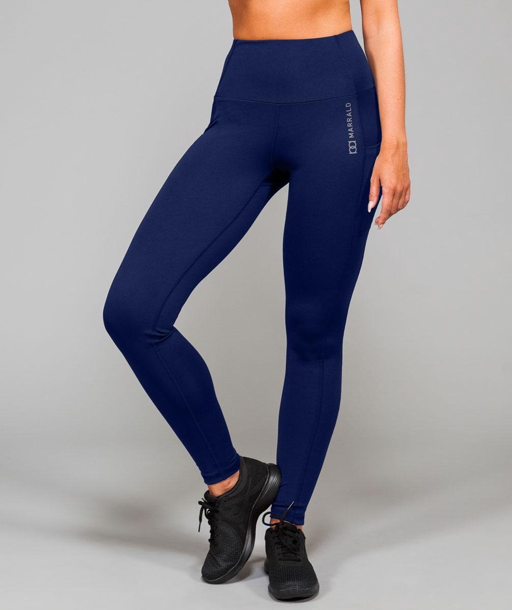 Marrald High Waist Pocket Sportlegging | Donker Blauw - S dames yoga fitness