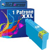 PlatinumSerie 1x cartridge alternatief voor Epson 34XL T3472 Cyan