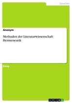 Methoden der Literaturwissenschaft: Hermeneutik