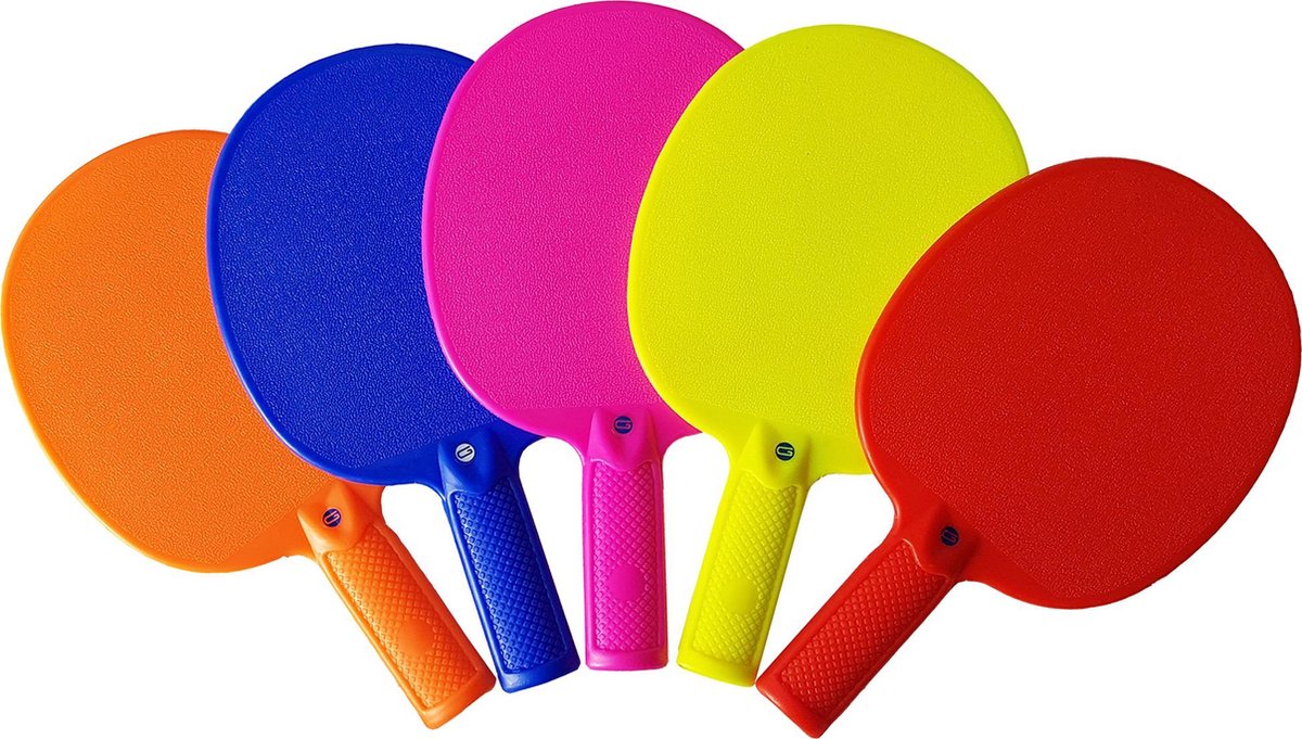Set 6 stuks Tafeltennis | Pingpong Batje Kunststof Gekleurd — afbeelding 2
