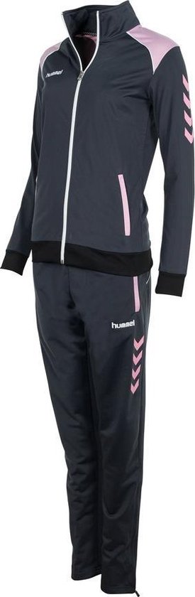 Hummel Playground poly suit Trainingspak Dames - Zwart/Roze | bol.com