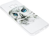 Uil met blauwe ogen siliconen hoesje Samsung Galaxy S8 Plus