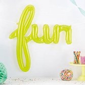 Folieballon ‘Fun’ - Limegroen